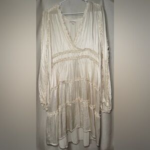 Shyanne Cream Ruffle Tiered Boho Tunic